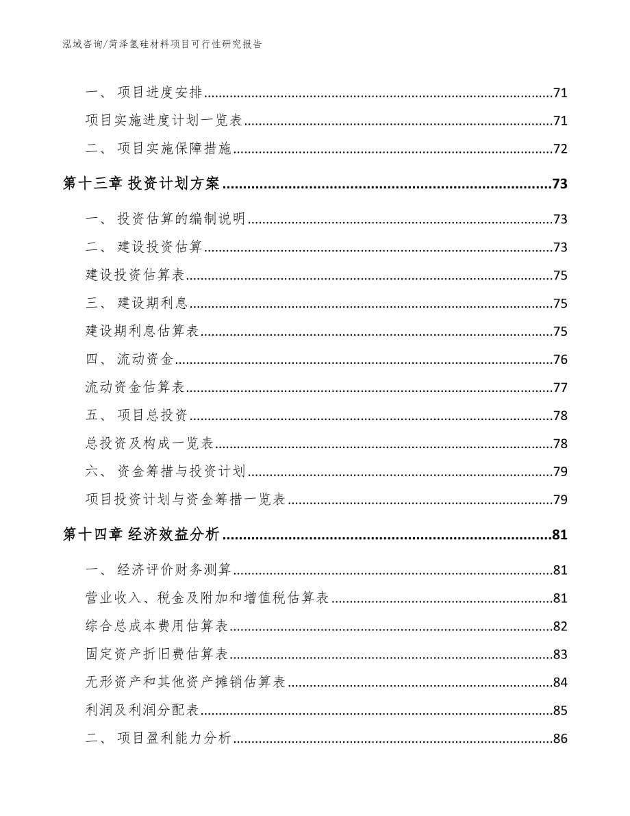 菏泽氢硅材料项目可行性研究报告_第5页