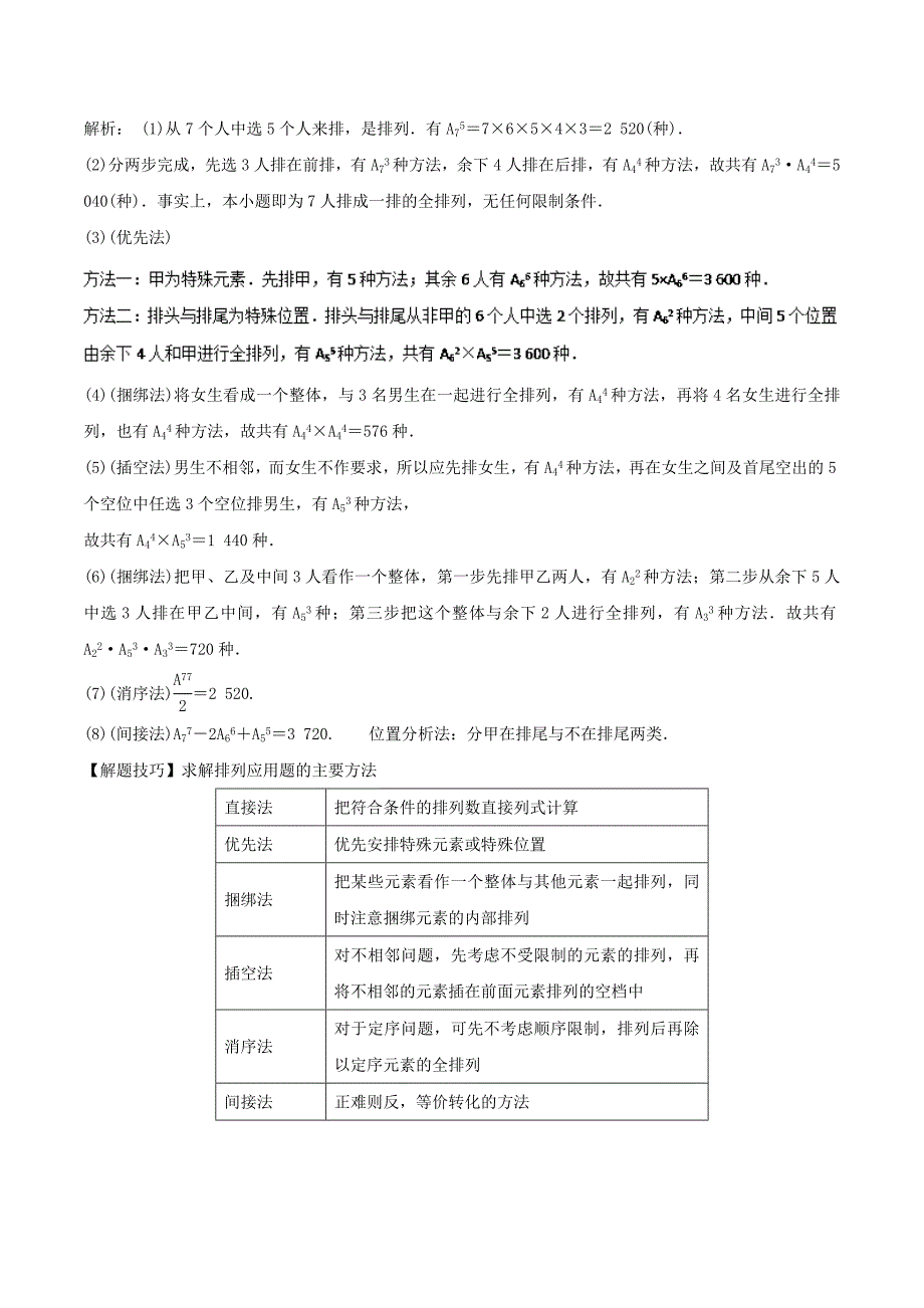 最新高考数学热门考点与解题技巧：考点9排列组合Word版含解析_第4页