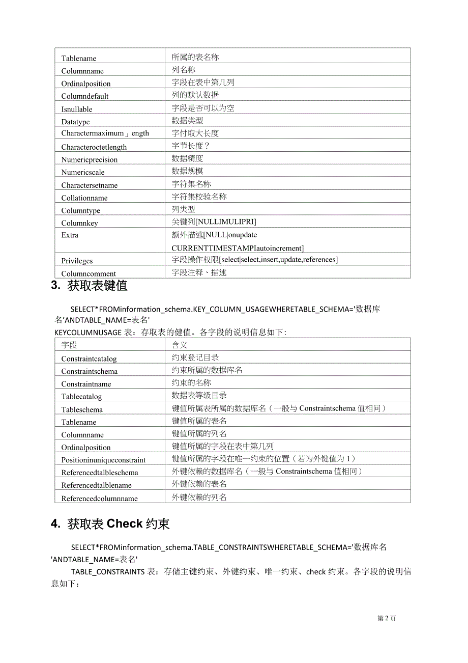 Mysql数据库主要系统表详细说明_第2页