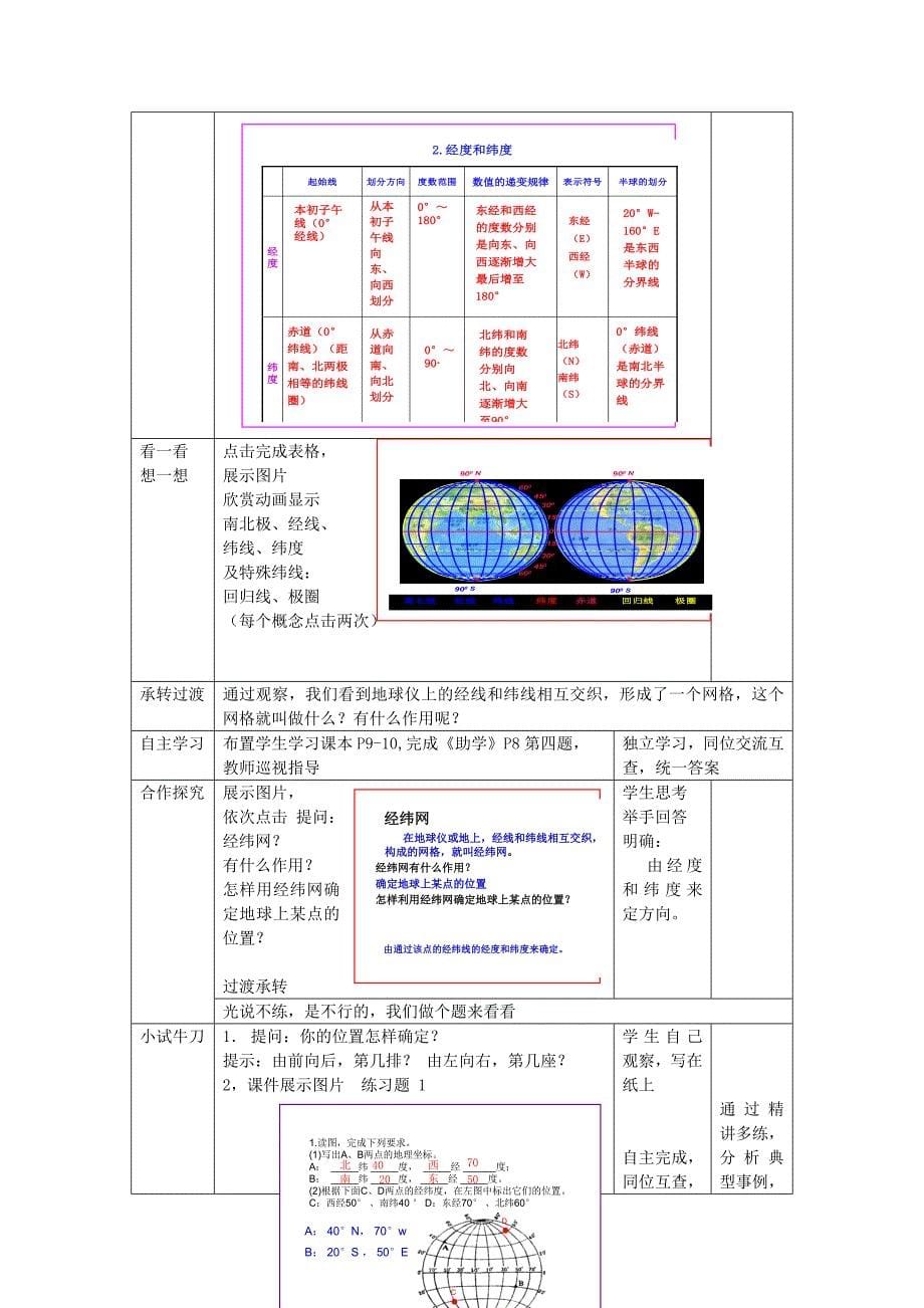 2019-2020年七年级地理上册第一章第二节地球仪和经纬网（第2课时）教案（新版）商务星球版.doc_第5页