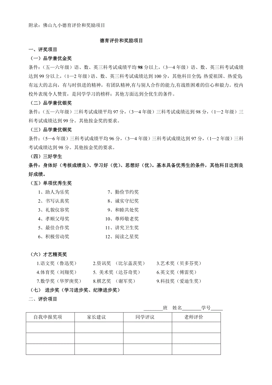 建立科学的德育评价体系完善正面激励机制（佛山九小杨启乐）.doc_第4页