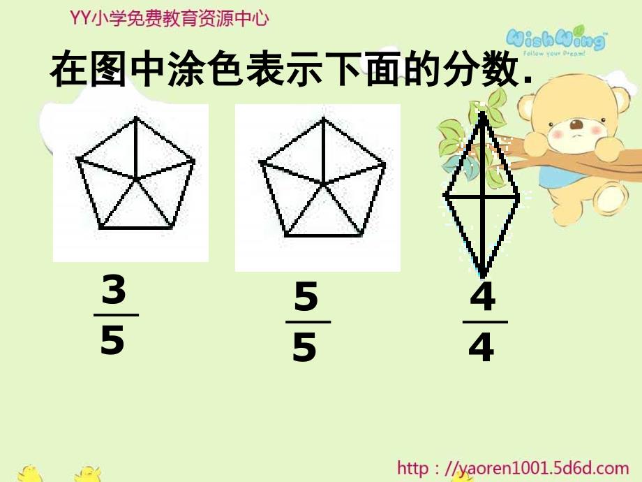 苏教版五年级下册认识分数的练习PPT课件_第3页