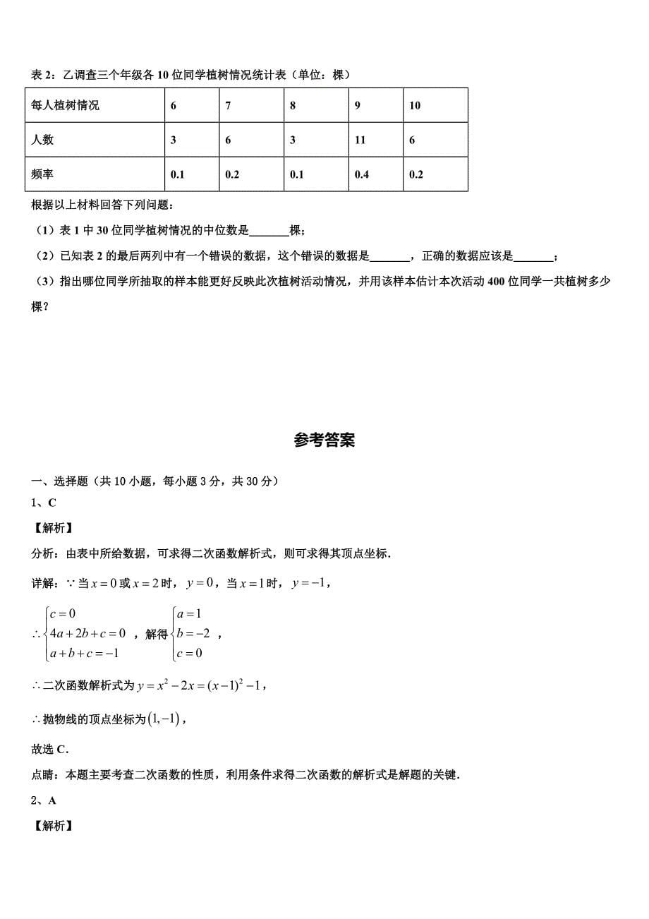 云南省罗平县联考2023届中考数学适应性模拟试题含解析_第5页