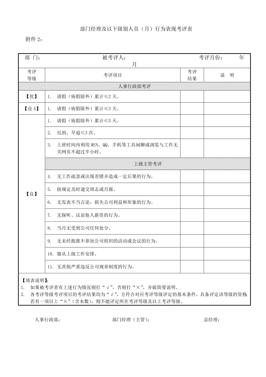 人力资源材料员工考核与评估管理制度_第4页