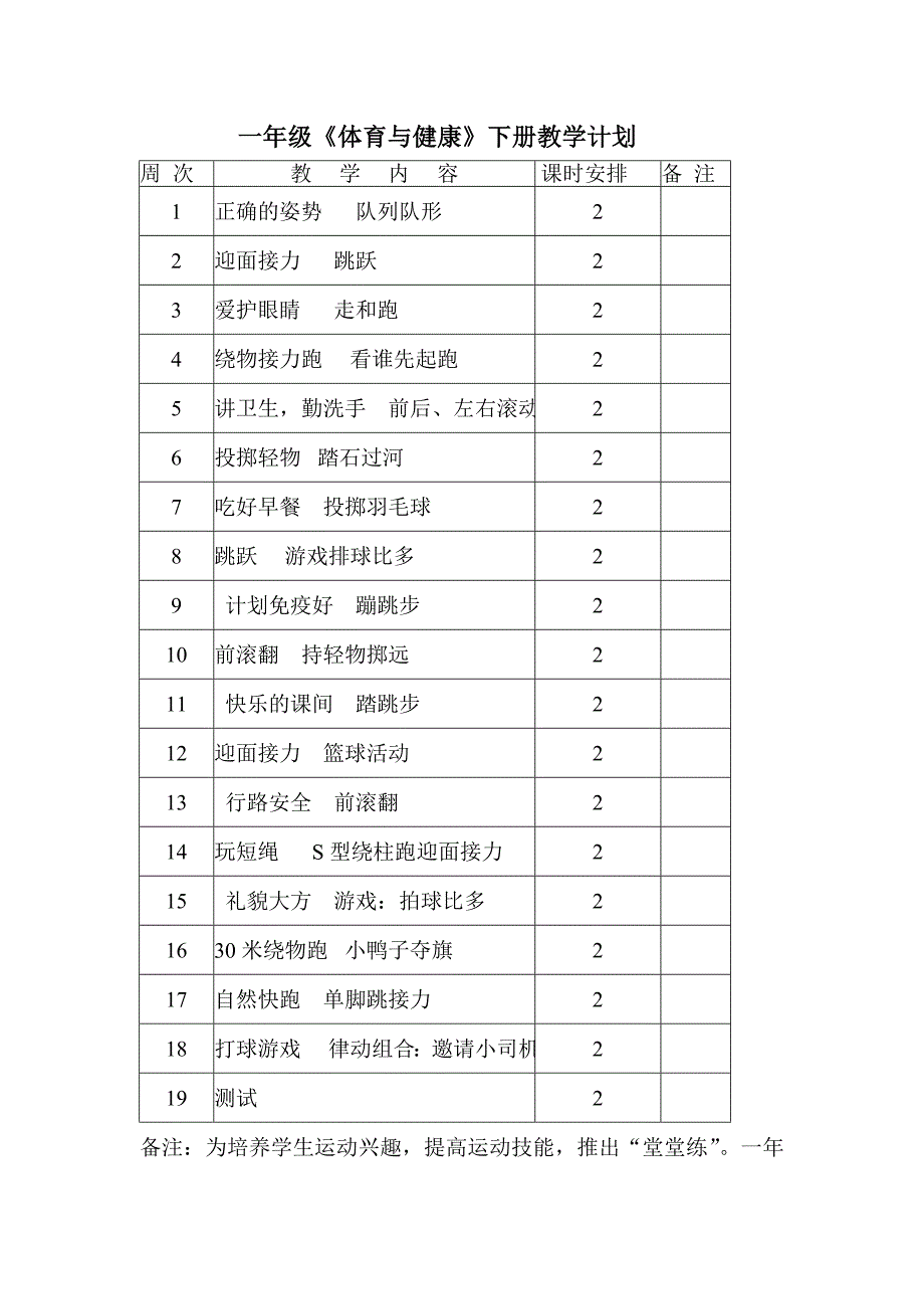 一年级体育计划_第1页