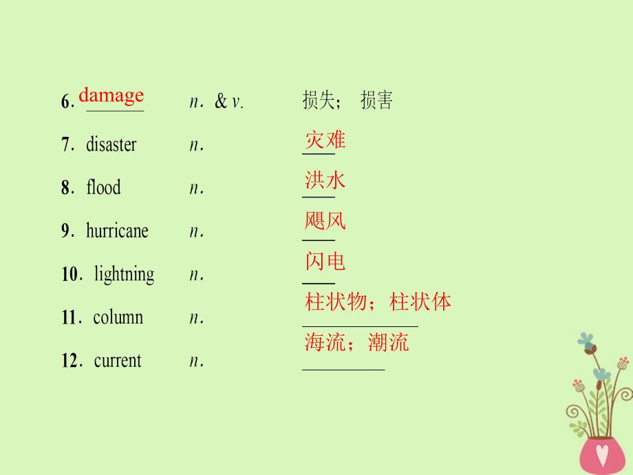 2019版高三英语一轮复习 Module 3 The Violence of Nature课件 外研版必修3_第4页