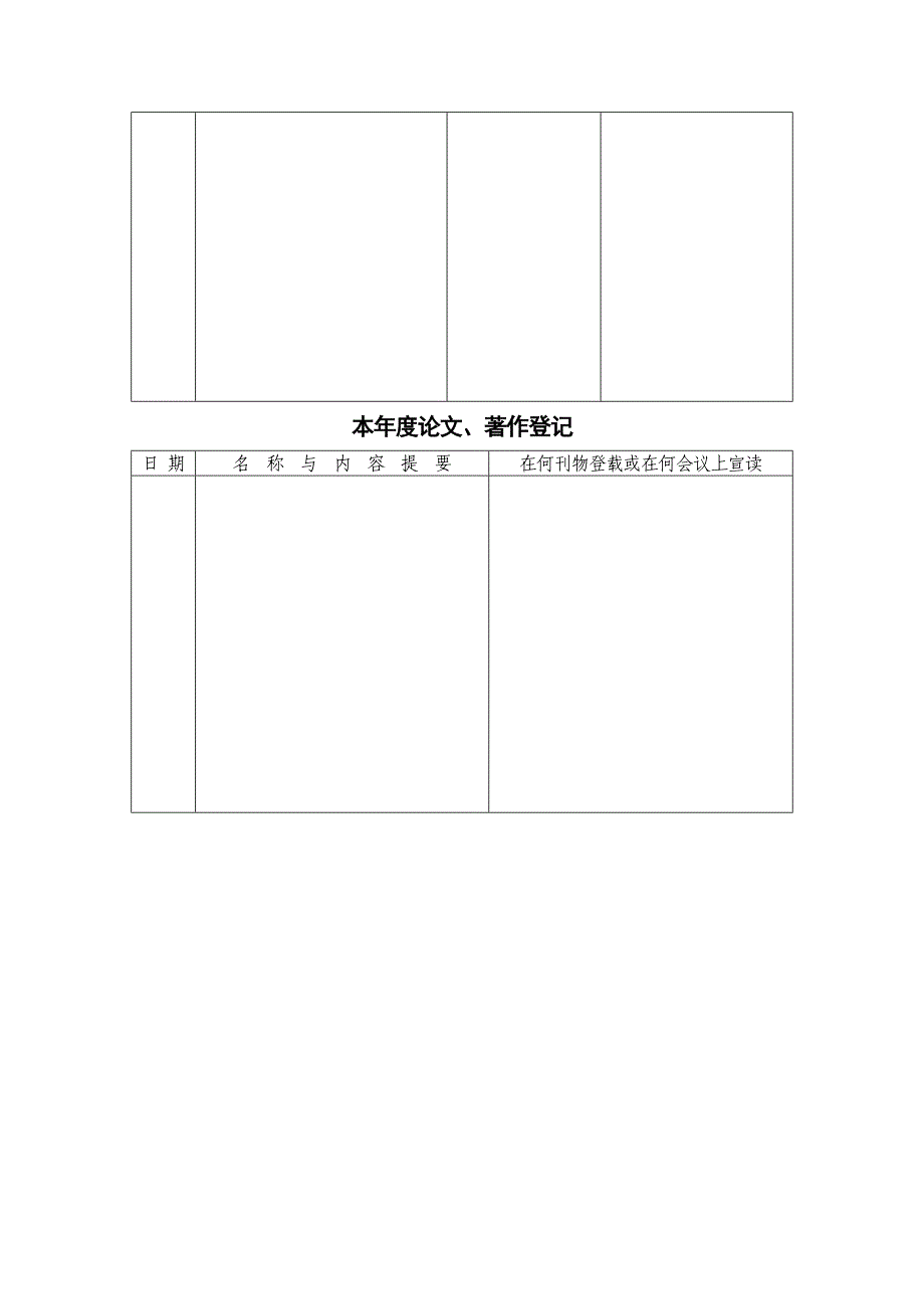 事业单位年度考核登记表空白_第3页