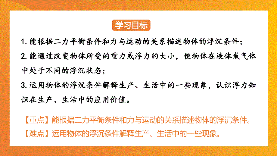 人教版物理八年级下物体的浮沉条件及应用PPT课件带内容_第2页