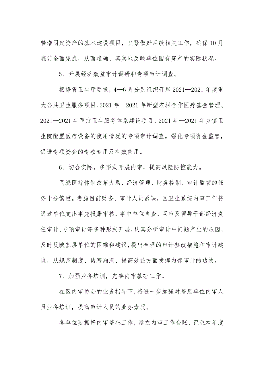 2021年卫生局内审工作计划_第4页