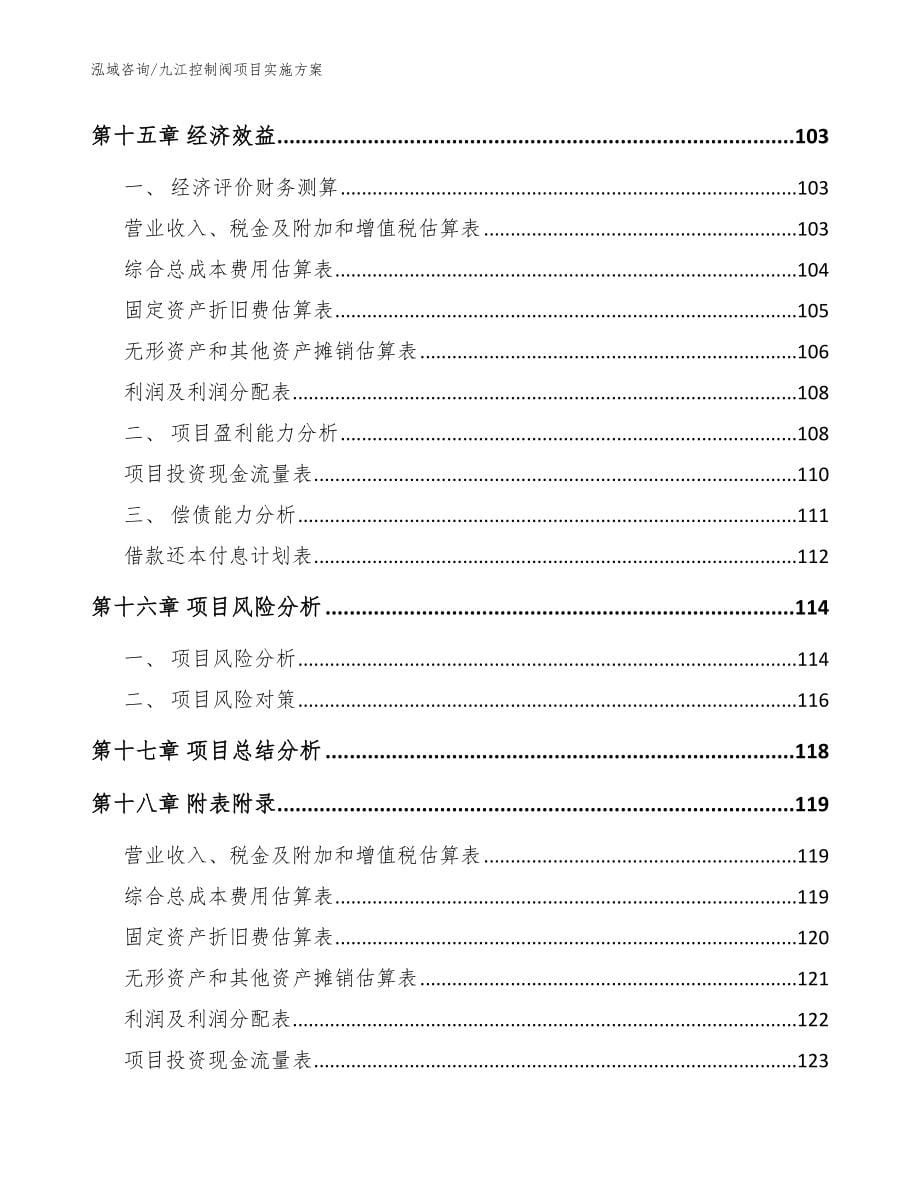 九江控制阀项目实施方案（范文）_第5页