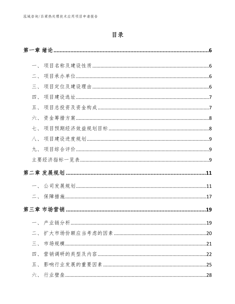 吕梁热处理技术应用项目申请报告模板_第1页