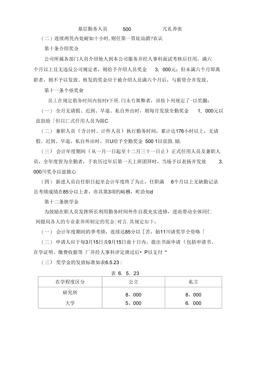 企业公司奖金制度规章制度范本_第3页