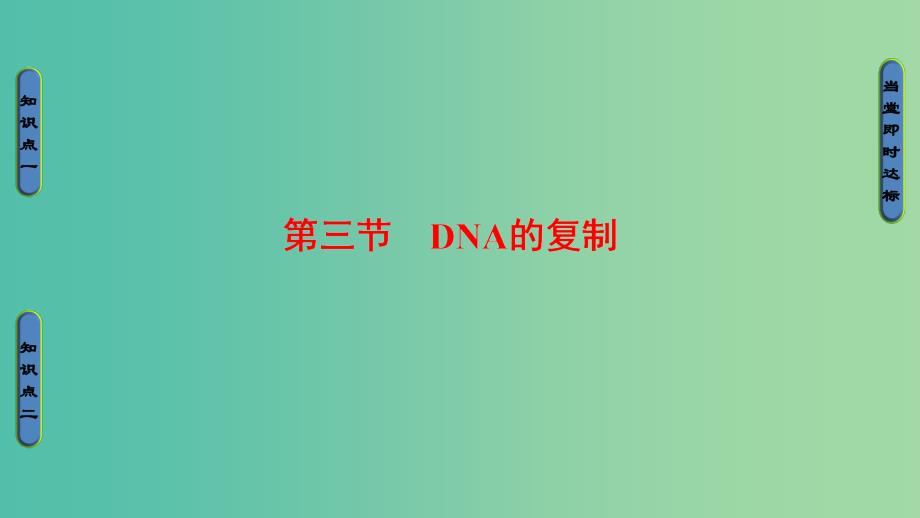 高中生物 第3单元 遗传与变异的分子基础 第1章 遗传的物质基础 第3节 DNA的复制课件 中图版必修2.ppt_第1页