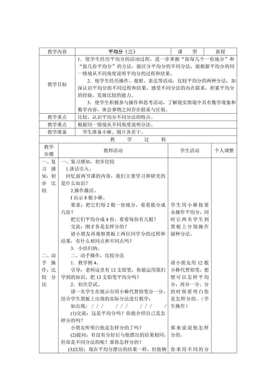 最新【苏教版】小学二年级上册数学教案第四单元教案_第5页