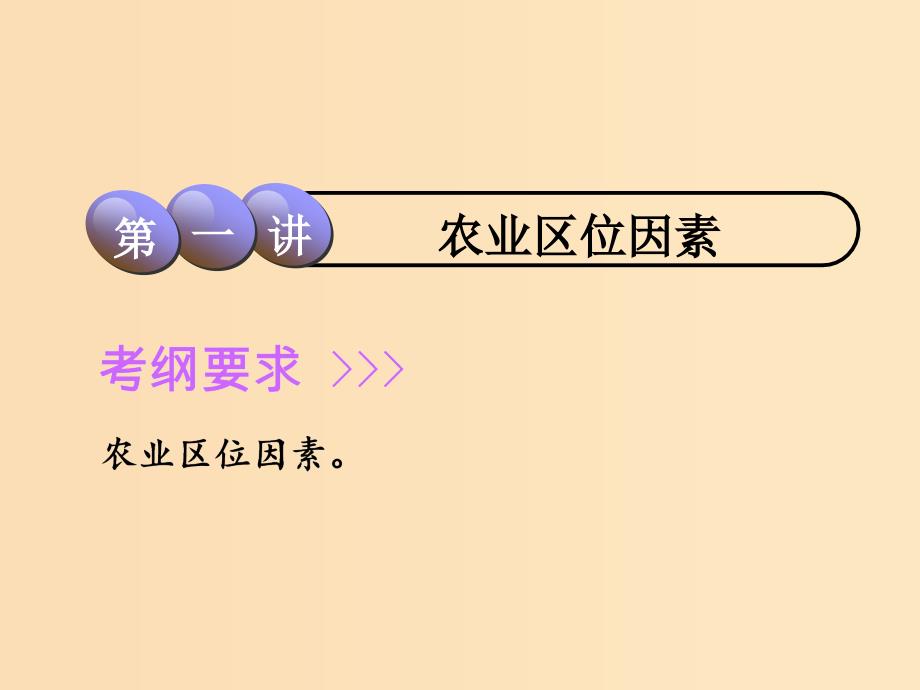 2019版高考地理一轮复习 第2部分 人文地理 第七章 生产活动与地域联系 第一讲 农业区位因素课件 中图版.ppt_第2页