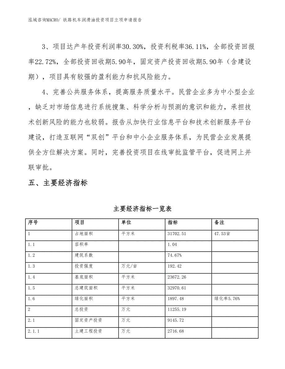 铁路机车润滑油投资项目立项申请报告_第5页