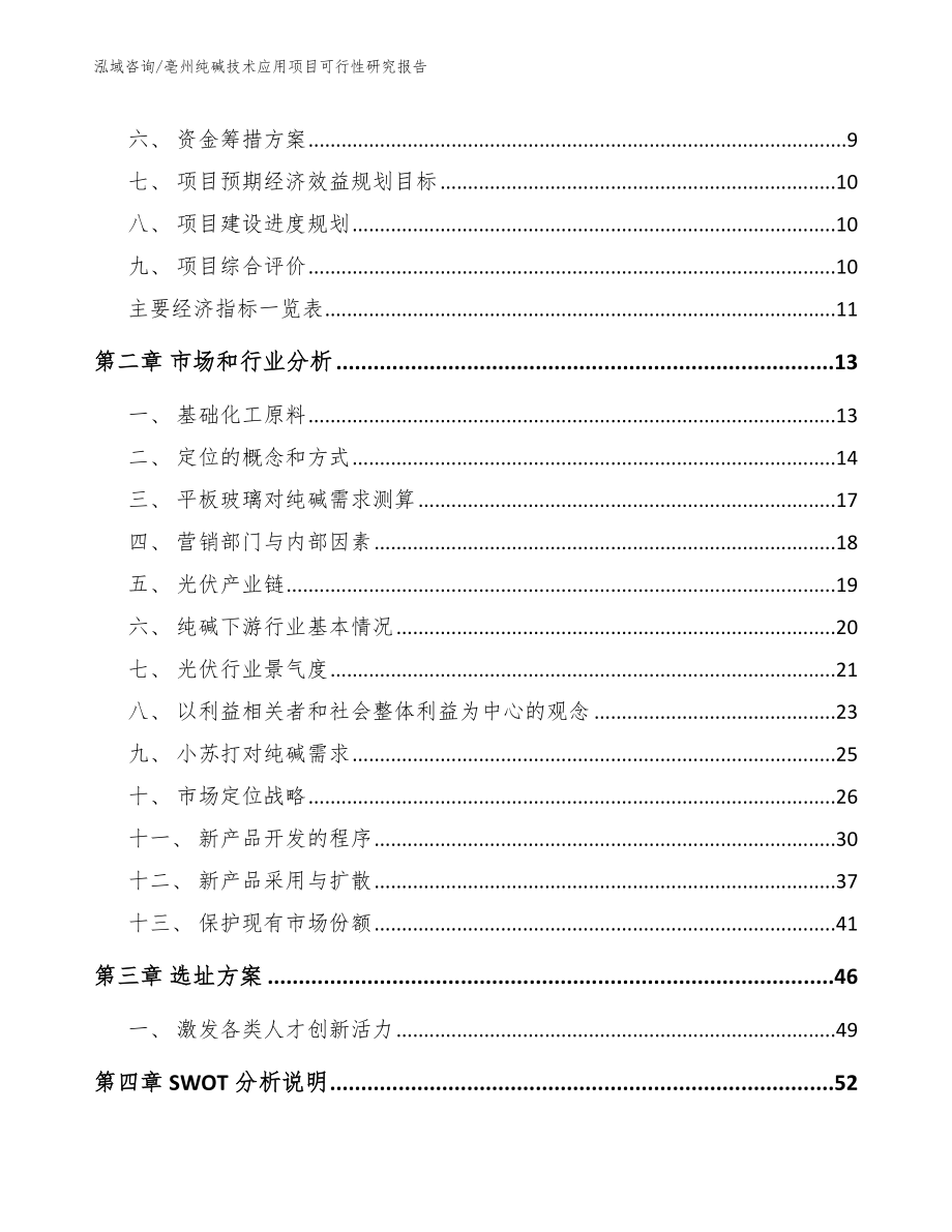 亳州纯碱技术应用项目可行性研究报告_范文模板_第4页