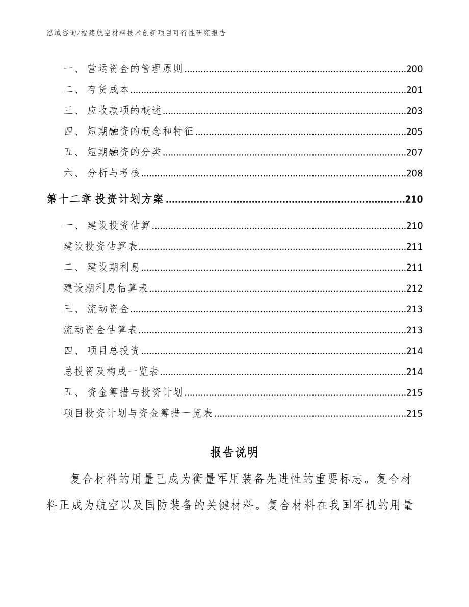 福建航空材料技术创新项目可行性研究报告（模板参考）_第5页