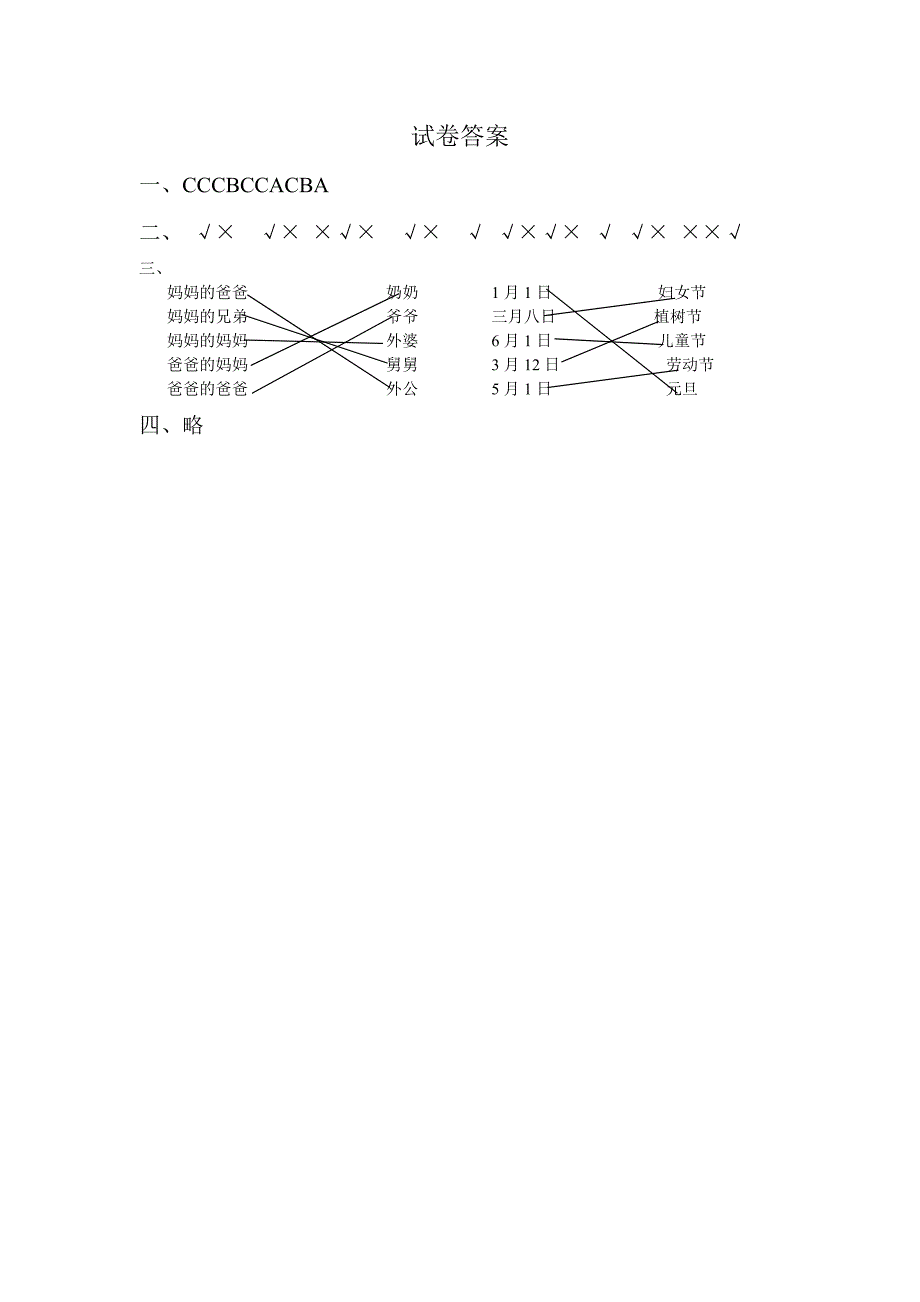 一年级下学期道德与法治《期末测试卷》含答案_第4页