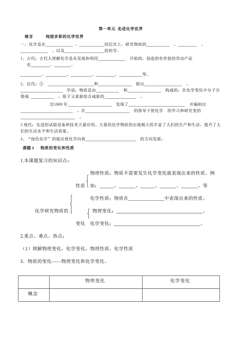 第一单元 走进化学世界_第1页