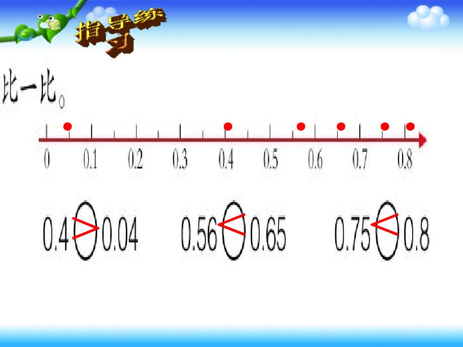 小数的初步认识及大小比较练习课_第4页