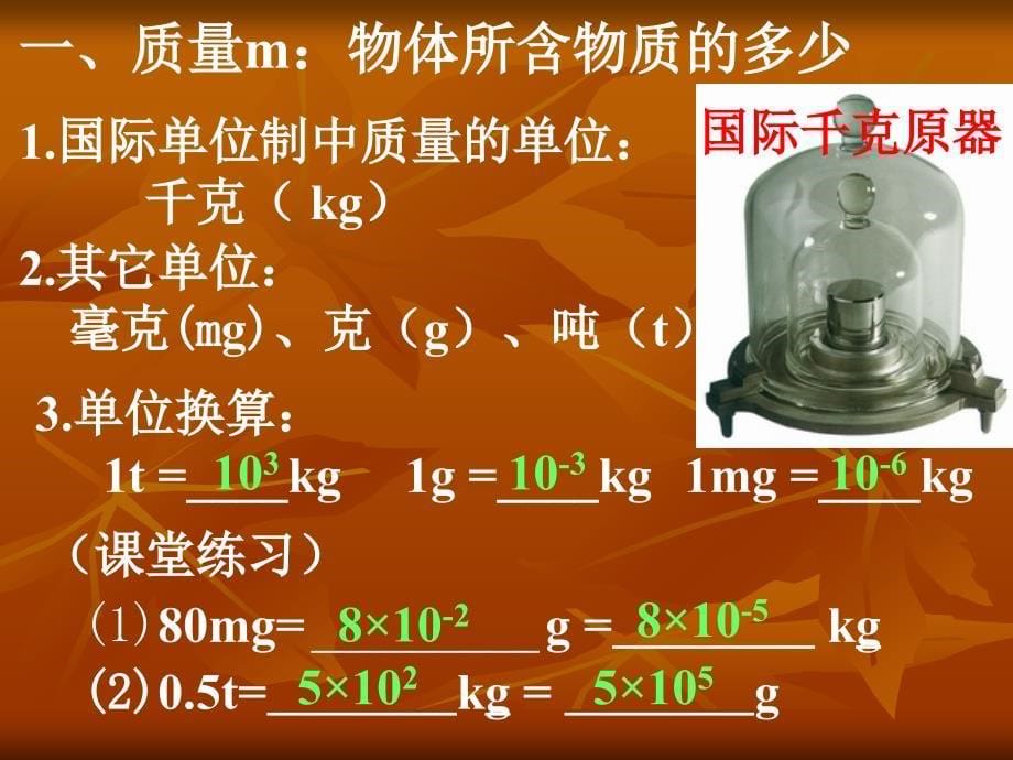 物理：一、物体的质量苏科版八年级下_第5页