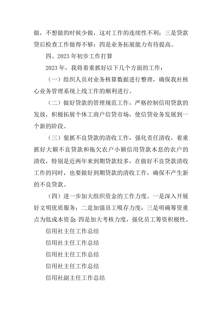 2023年信用社主任工作总结_第4页