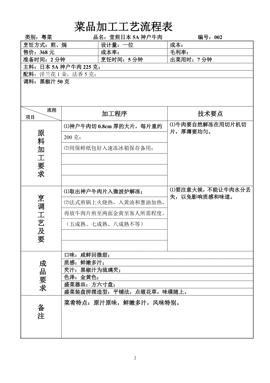 菜品加工工艺流程_第2页