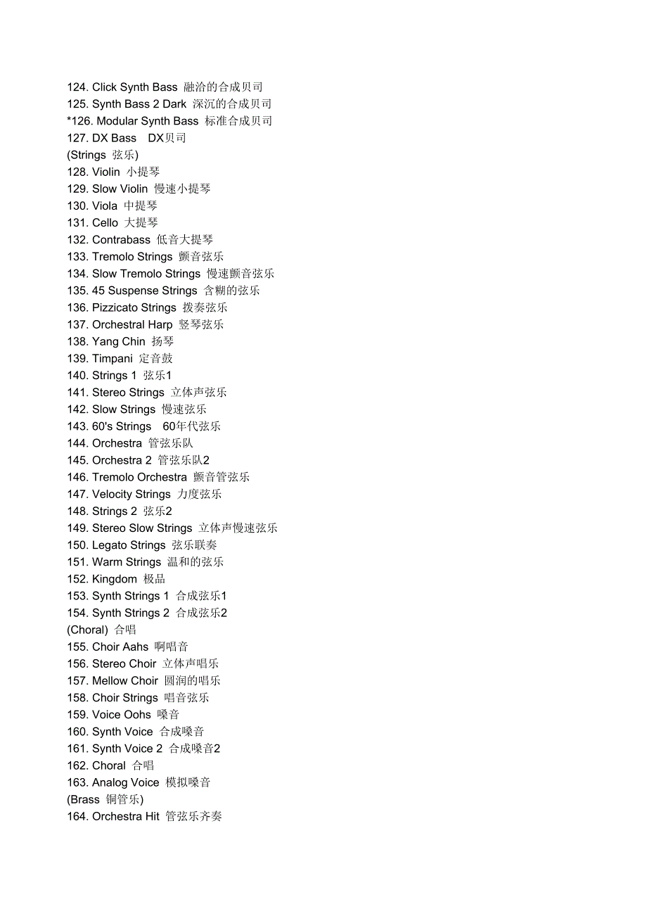 XGlite音色XGlite可选音色一览表.doc_第3页