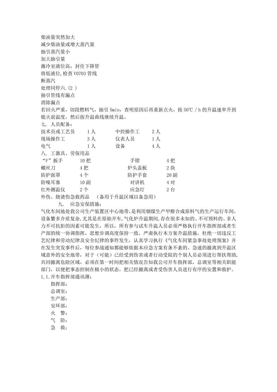 气化炉烘炉方案.doc_第5页