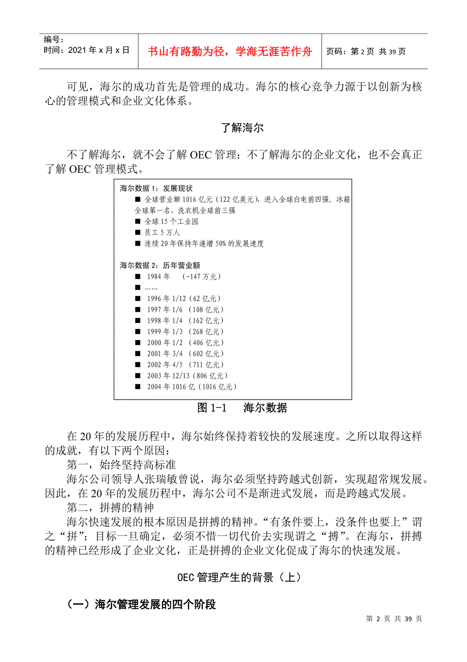 海尔高绩效oec管理_第2页