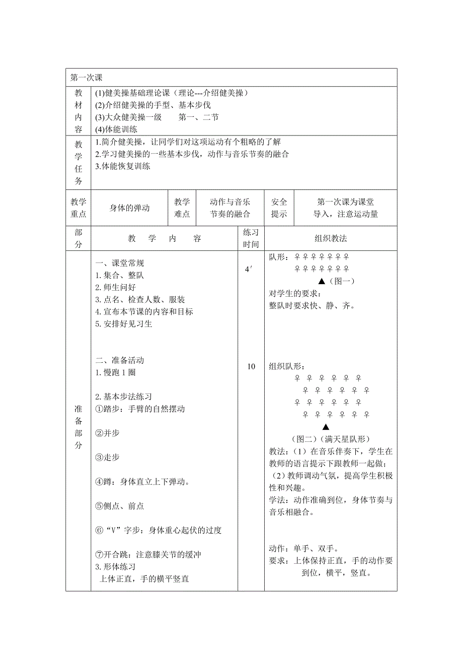 教育专题：健美操教案14_第1页