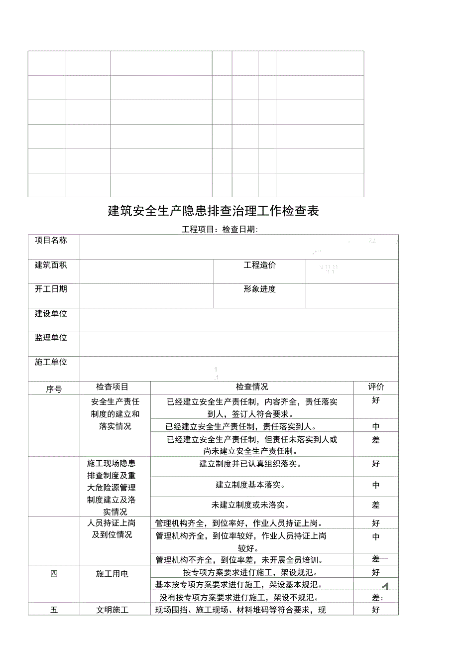 建筑工程质量安全检查表_第2页