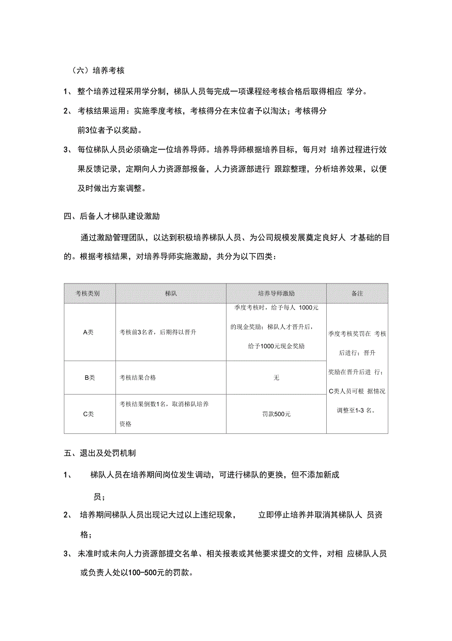 公司人才梯队建设实施方案_第5页