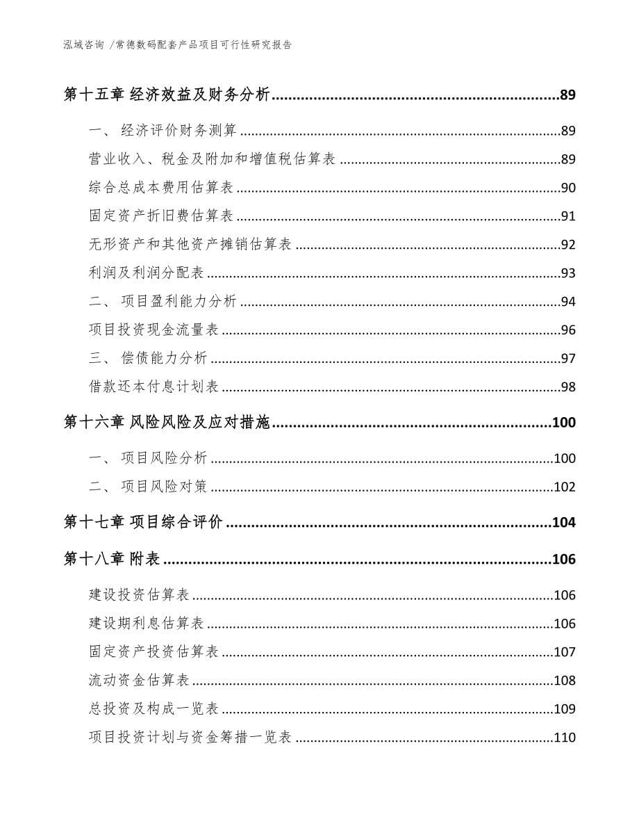 常德数码配套产品项目可行性研究报告范文(DOC 79页)_第5页