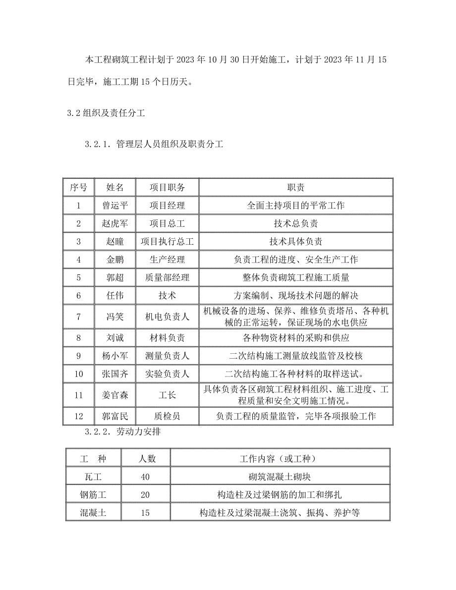 建筑砌筑工程施工方案_第5页