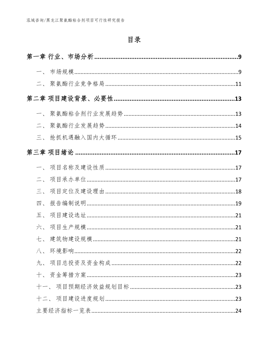 黑龙江聚氨酯粘合剂项目可行性研究报告_模板范文_第2页