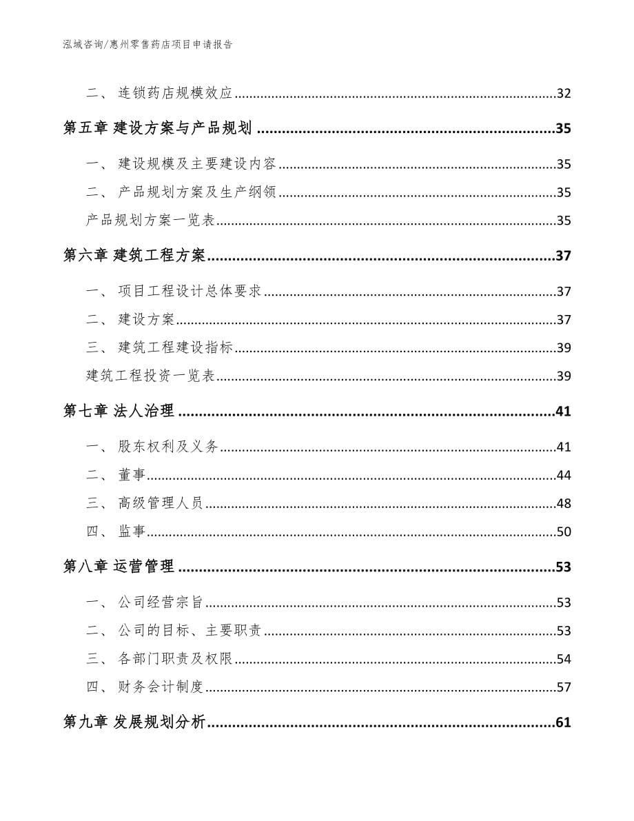 惠州零售药店项目申请报告_第5页