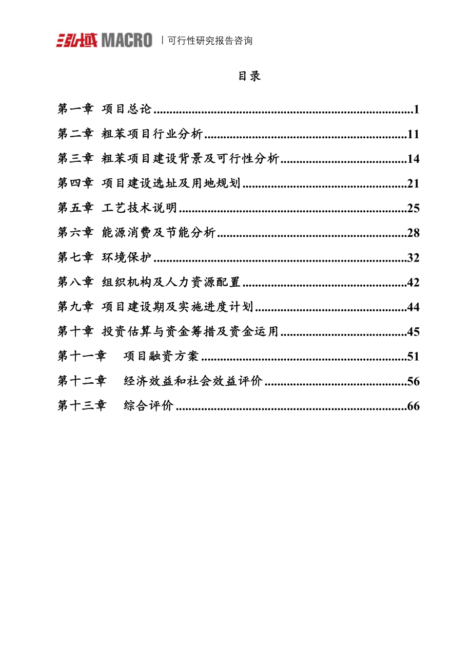 粗苯项目可行性研究报告_第2页