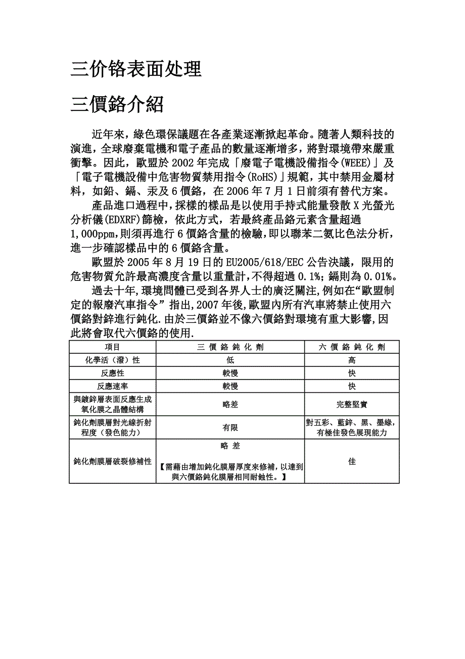 三价铬表面处理.doc_第1页