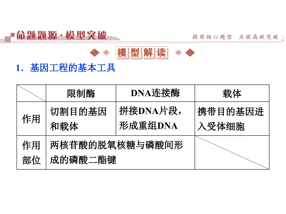 高考生物二轮复习 第一部分 专题八 现代生物科技专题 命题源17 基因工程与细胞工程限时训练课件_第4页