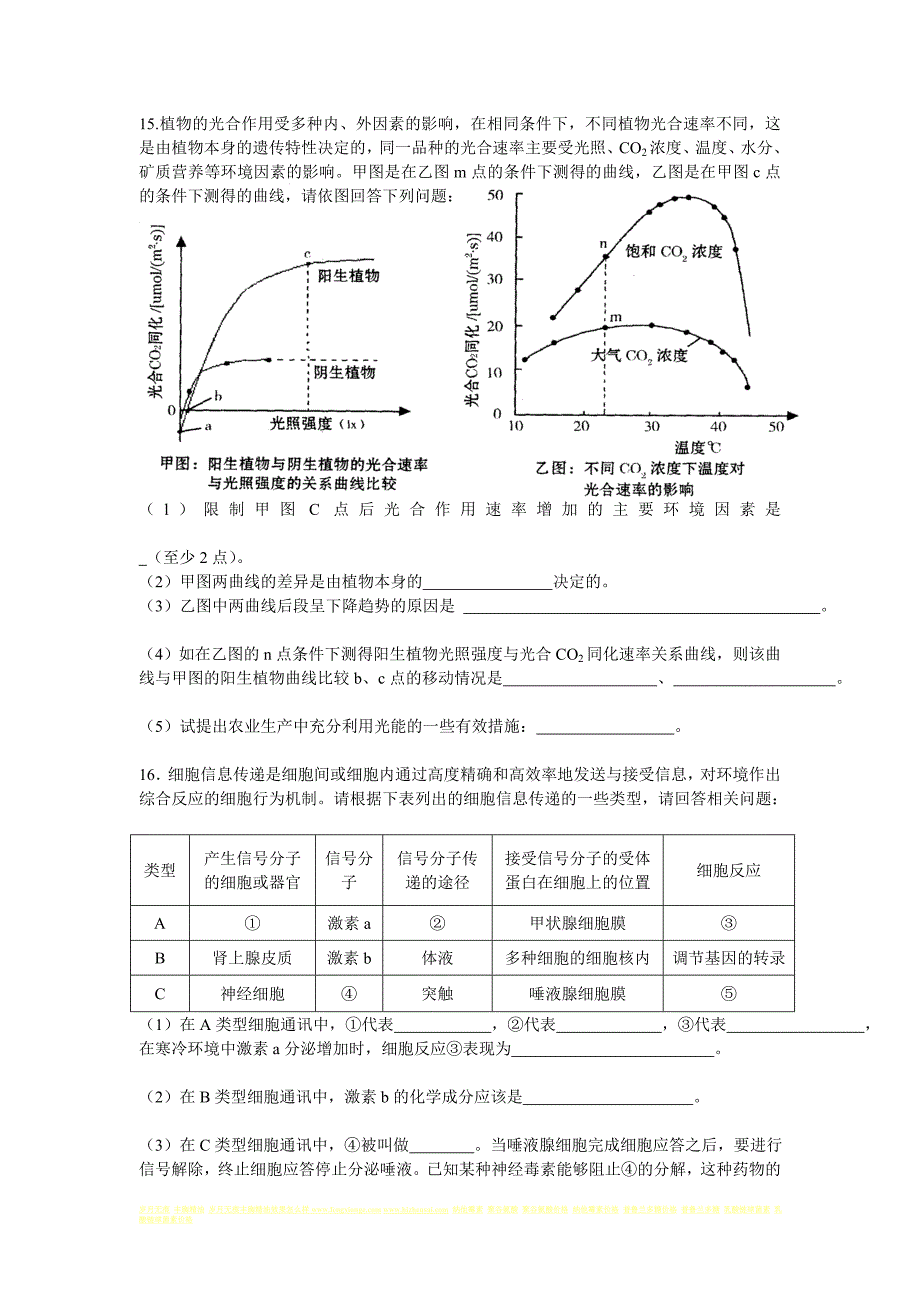 高考生物模拟试题目五_第4页