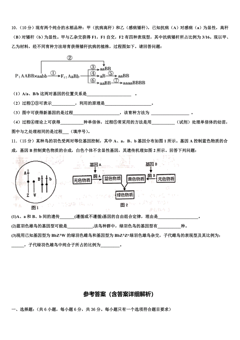 2023学年湖北省襄阳市普通高中高二生物第二学期期末复习检测模拟试题（含解析）.doc_第4页