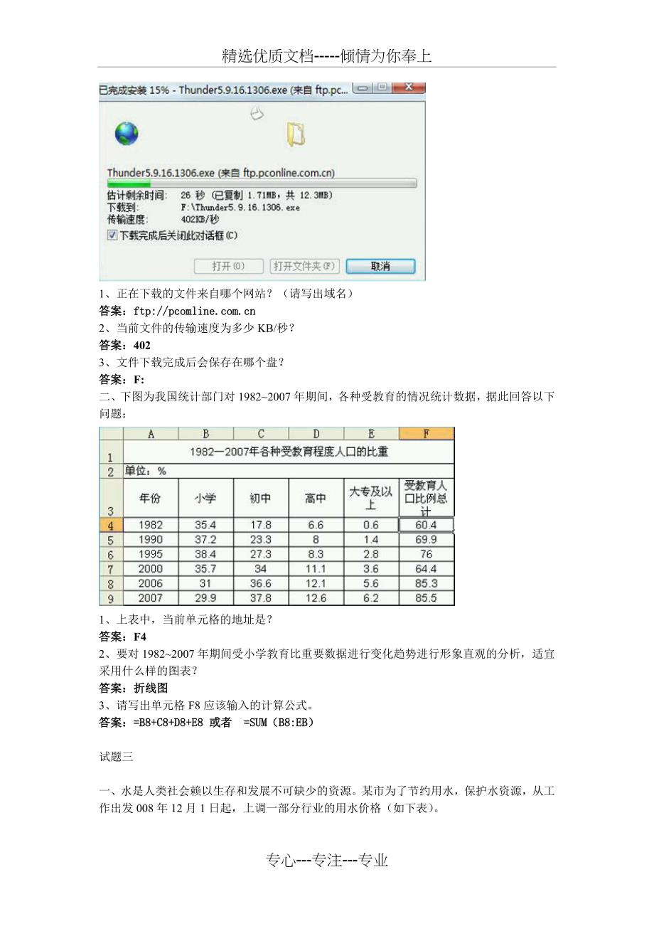 2010年山东省高中信息技术学业水平测试--分析题_第2页