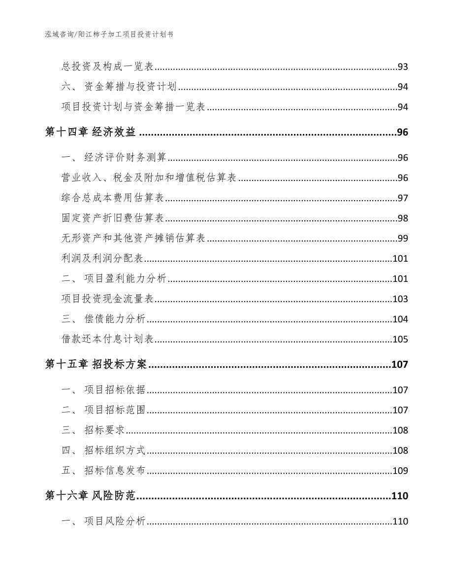 阳江柿子加工项目投资计划书模板范文_第5页