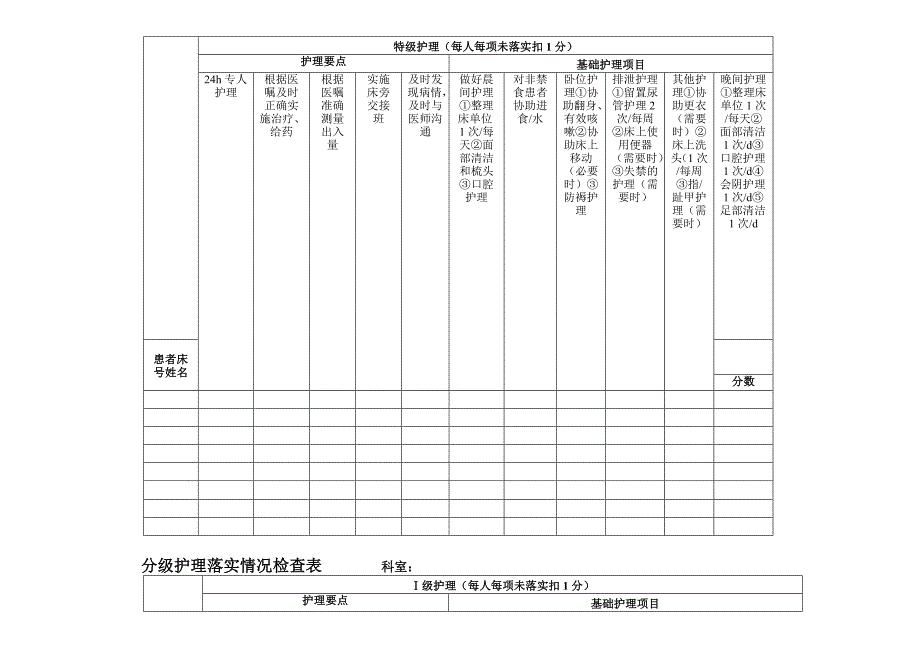 5.3.3分级护理落实情况检查表_第2页