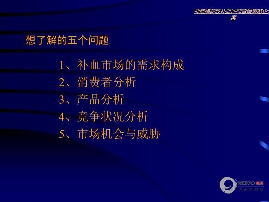 神箭牌驴胶补血冲剂营销策略企划案课件_第5页