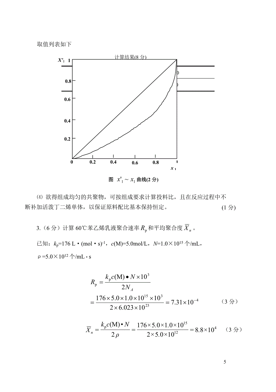 (完整word版)高分子化学试题答案.doc_第5页