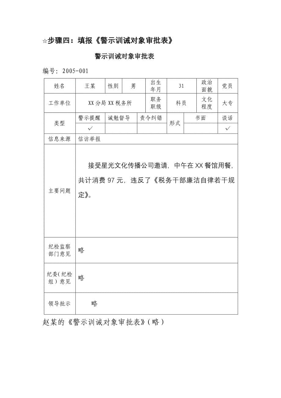 警示训诫(警示提醒)模拟案例_第5页