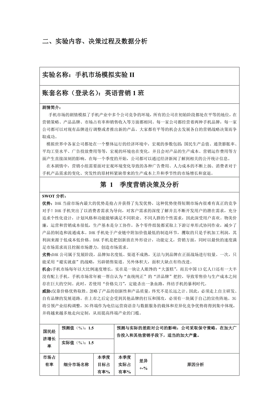 Simmarketing市场营销模拟实验报告1_第4页